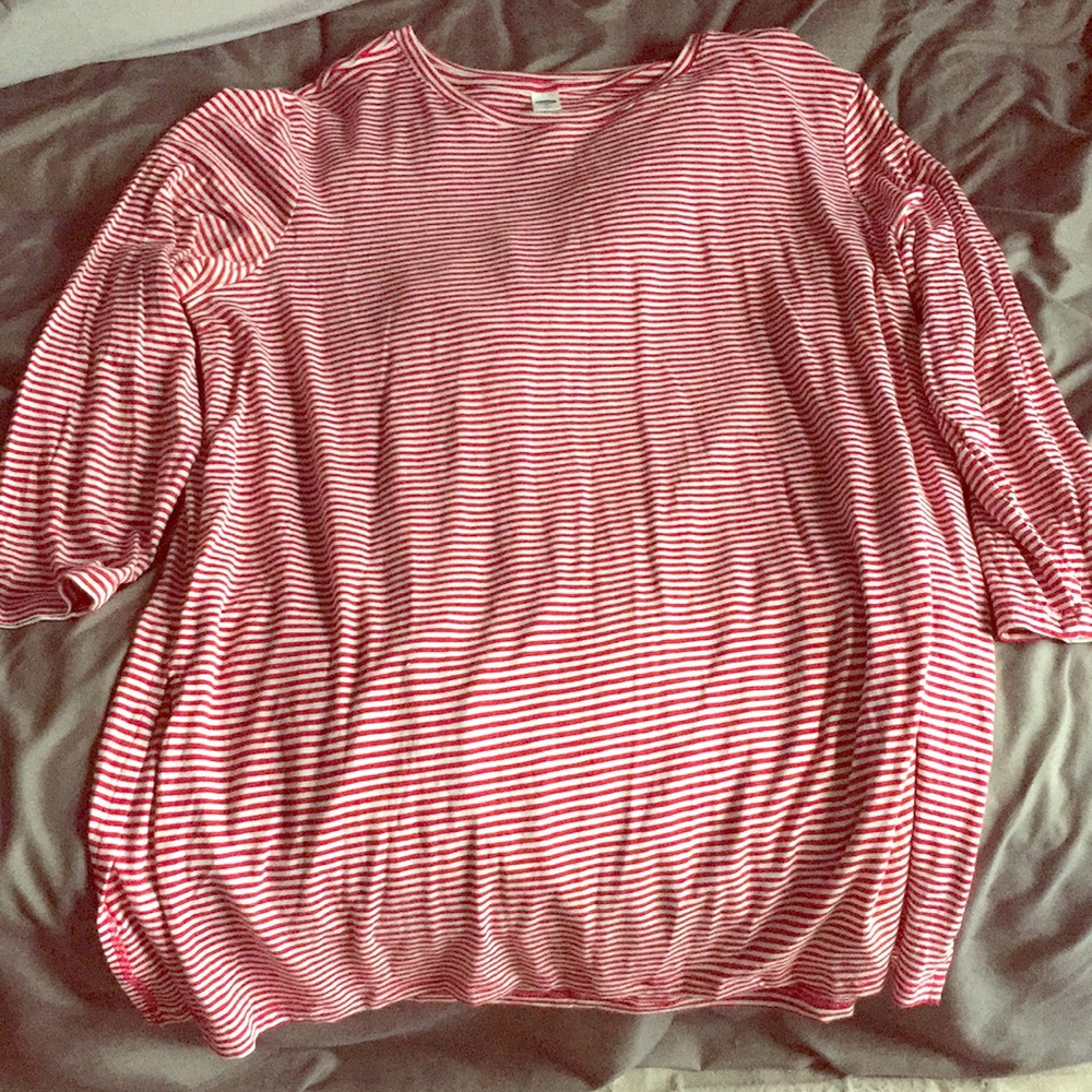 Red & white stripe shirt